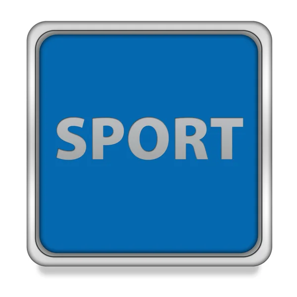 Beyaz arka plan üzerinde spor kare simgesi — Stok fotoğraf
