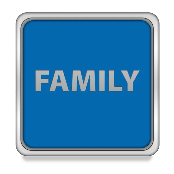 Icona quadrata famiglia su sfondo bianco — Foto Stock