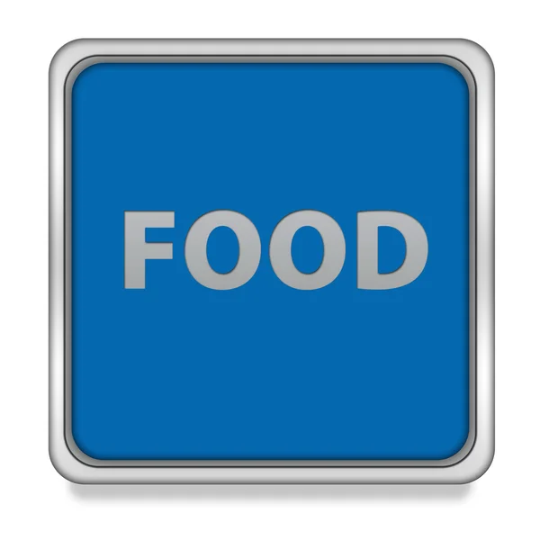 Élelmiszer négyzet alakú ikon a fehér háttér — Stock Fotó