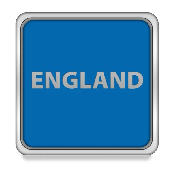Icono cuadrado de Inglaterra sobre fondo blanco — Foto de Stock