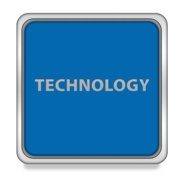 Technologia ikona kwadrat na białym tle — Zdjęcie stockowe