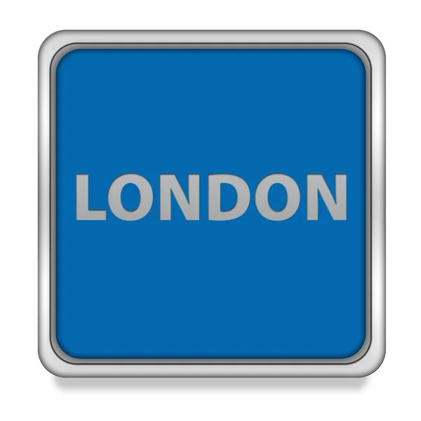 Λονδίνο τετράγωνο εικονίδιο σε άσπρο φόντο — Φωτογραφία Αρχείου