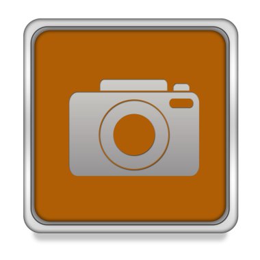 Beyaz arka plan üzerinde fotoğraf kare simgesi