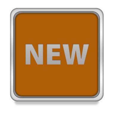 Beyaz arka plan üzerinde yeni kare simgesi