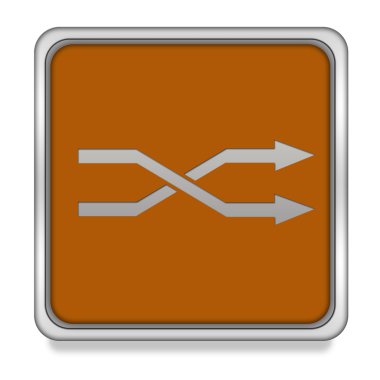 Beyaz arka planda müzik kare simgesi