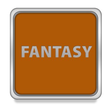 Beyaz arka plan üzerinde fantezi kare simgesi