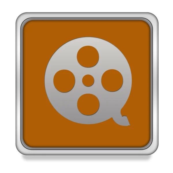 Film square icon on white background — Stock Photo, Image