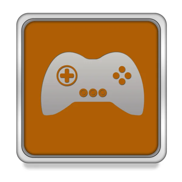 Game square icon on white background — Stock Photo, Image