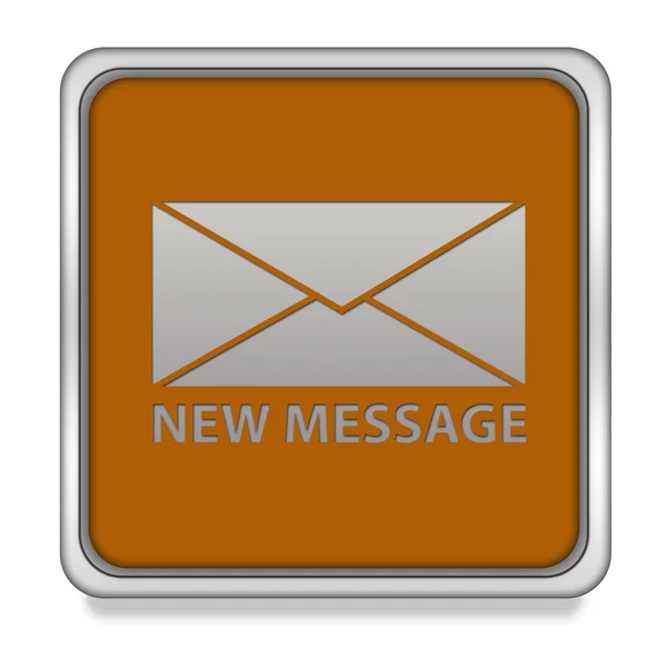 New message square icon on white background — Stock Photo, Image