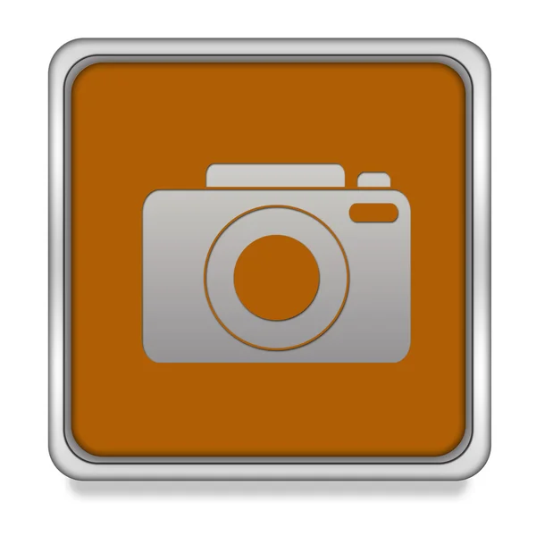 Photo square icon on white background — Stock Photo, Image