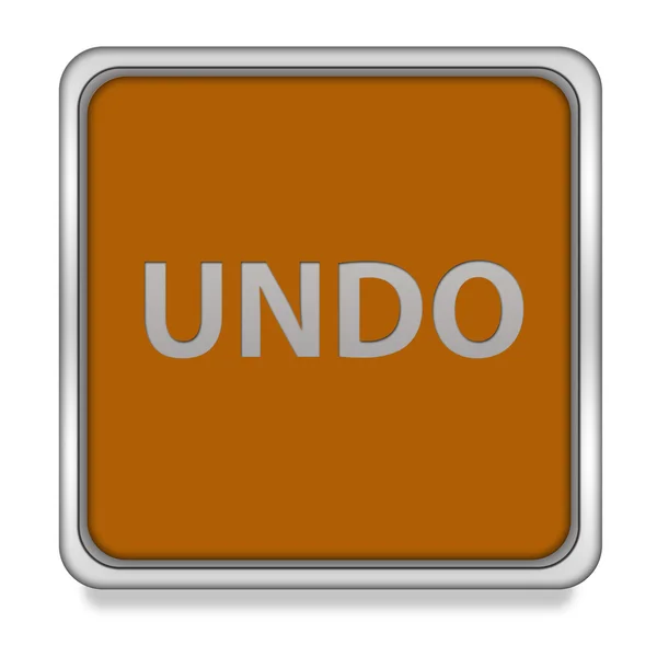 Undo square icon on white background — Stock Photo, Image