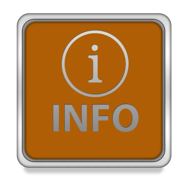 Informazioni icona quadrata su sfondo bianco — Foto Stock