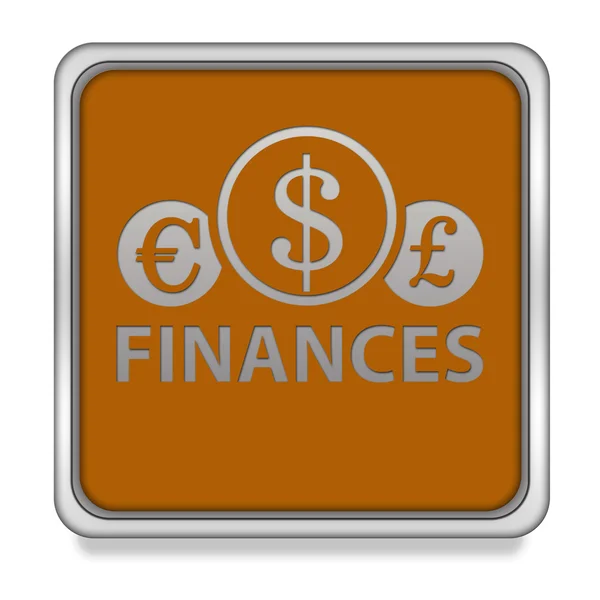 Finance square icon on white background — Stock Photo, Image