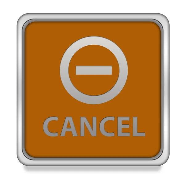 Cancel square icon on white background — Stock Photo, Image