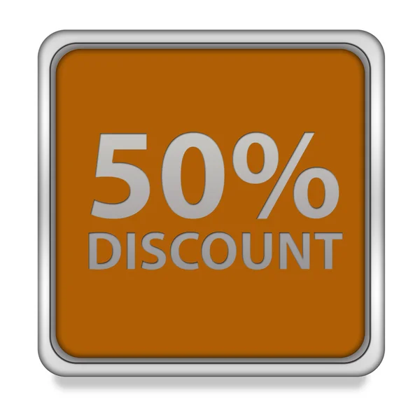 Discount 50 square icon on white background — Stock Photo, Image