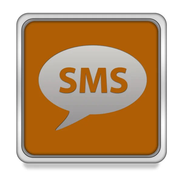 Sms square icon on white background — Stock Photo, Image