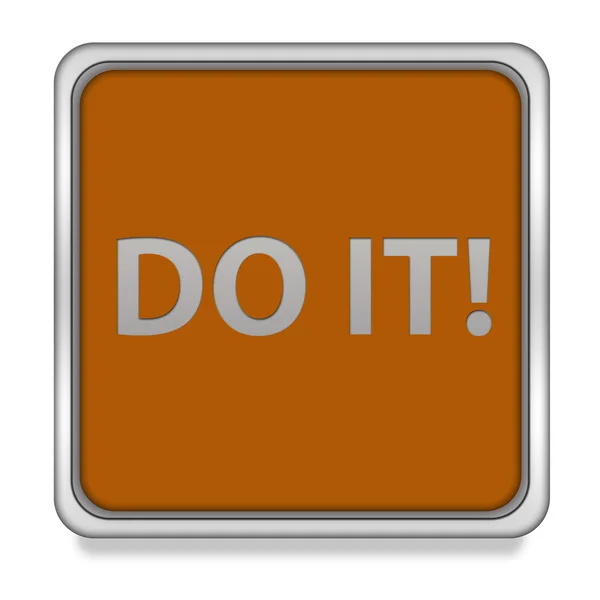 Do it square icon on white background — Stock Photo, Image