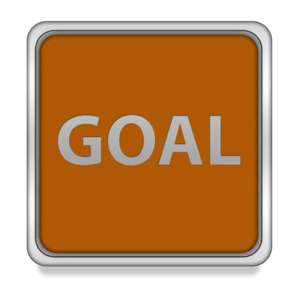 Goal square icon on white background — Stock Photo, Image