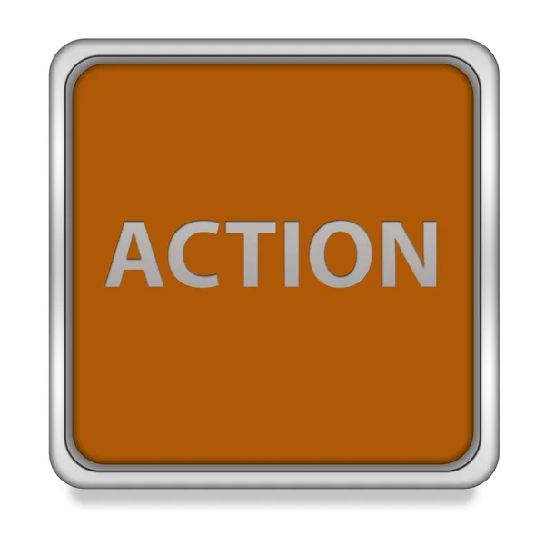 Action square icon on white background — Stock Photo, Image