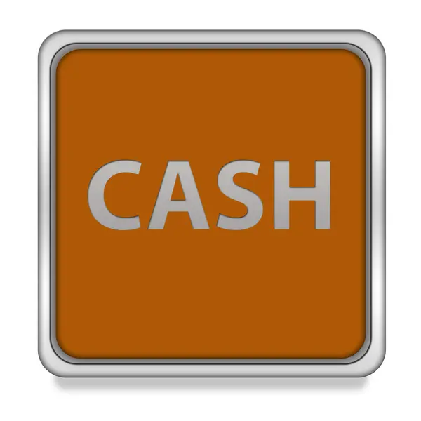 Cash square Symbol auf weißem Hintergrund — Stockfoto