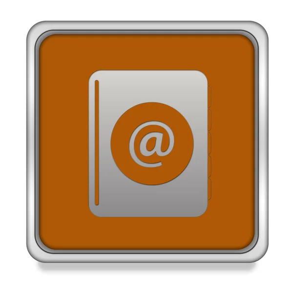 E-fyrkantiga ikonen på vit bakgrund — Stockfoto