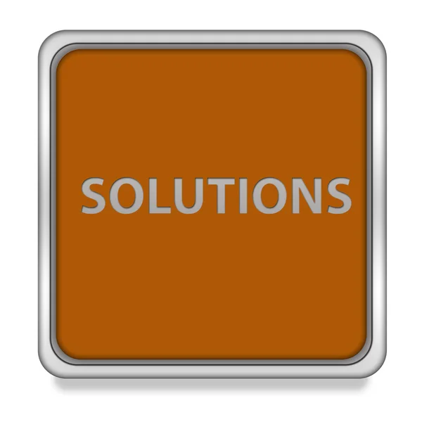 Solutions square icon on white background — Stock Photo, Image