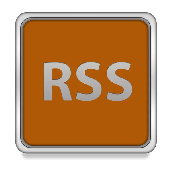 RSS vierkant pictogram op witte achtergrond — Stockfoto