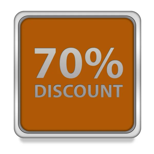 Discount seventy percent square icon on white background — Stock Photo, Image