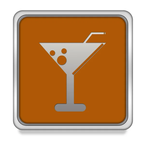 Drink square icon on white background — Stock Photo, Image