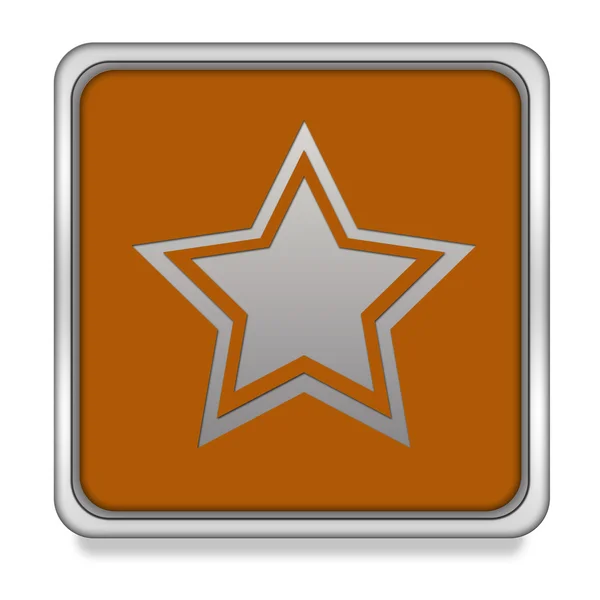 Star  square icon on white background — Stock Photo, Image