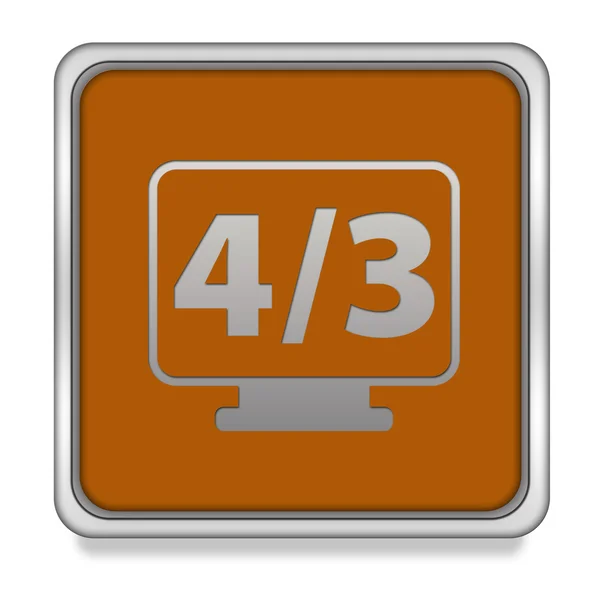 4 3 film négyzet alakú ikon a fehér háttér — Stock Fotó