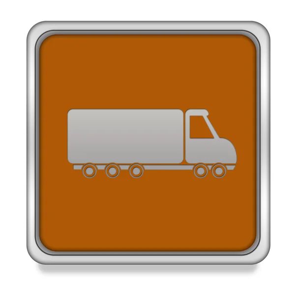 Truck square icon on white background — Stock Photo, Image