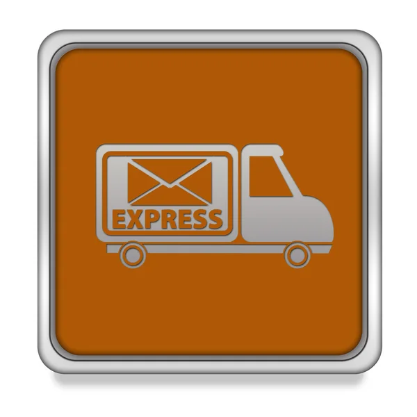 Express vierkante pictogram op witte achtergrond — Stockfoto