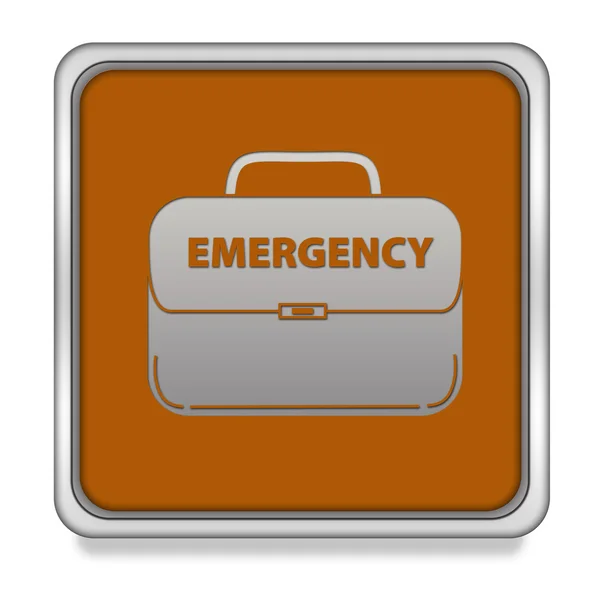 Icona del quadrato di emergenza su sfondo bianco — Foto Stock