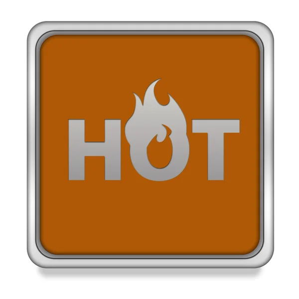 Hot square icon on white background — Stock Photo, Image