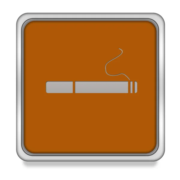 Cigarette square icon on white background — Stock Photo, Image