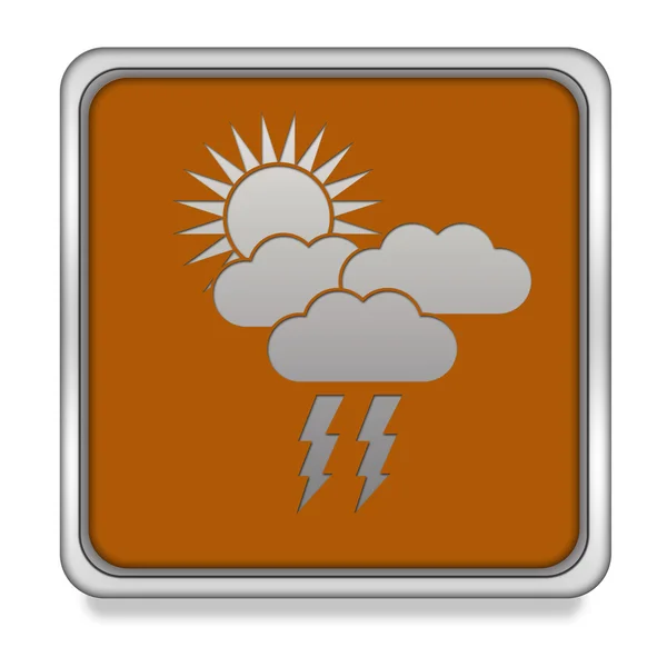 Rain square icon on white background — Stock Photo, Image
