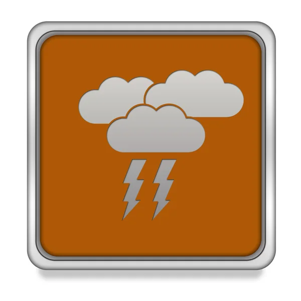 Čtvercová ikona déšť na bílém pozadí — Stock fotografie