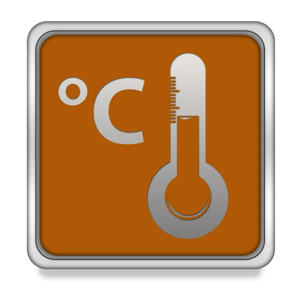 Celsius ícone quadrado no fundo branco — Fotografia de Stock