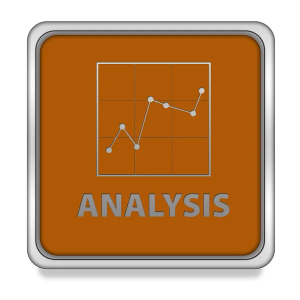 Data analys fyrkantiga ikonen på vit bakgrund — Stockfoto