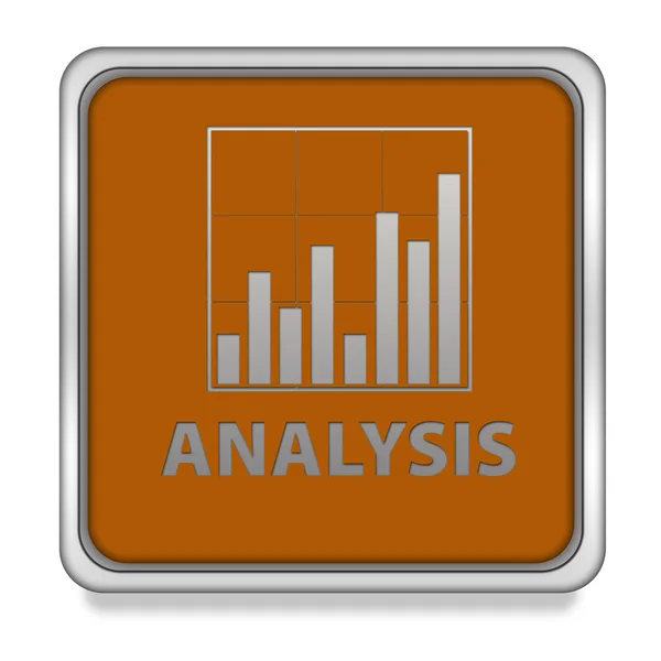 Data analysis square icon on white background — Stock Photo, Image