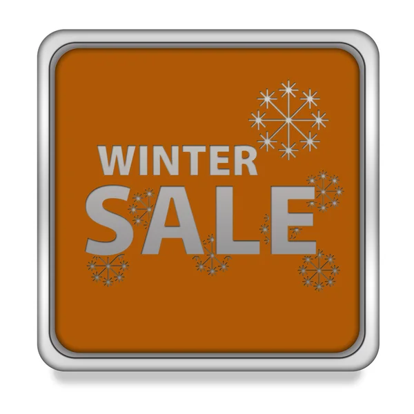 Vinter försäljning fyrkantiga ikonen på vit bakgrund — Stockfoto