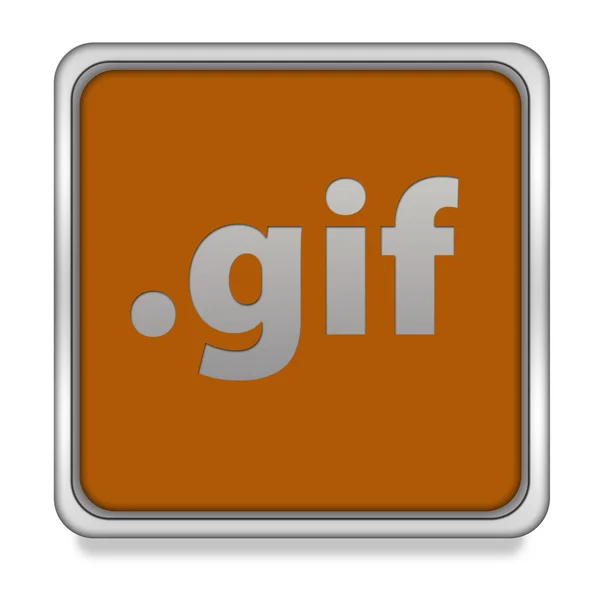 .gif square icon on white background — Stock Photo, Image
