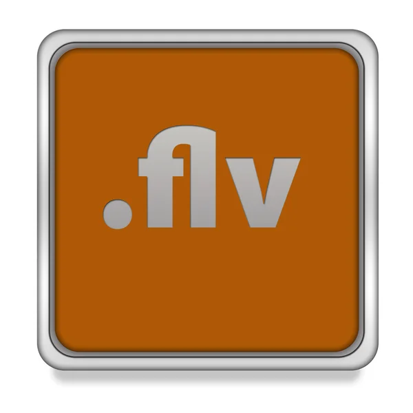 .flv square icon on white background — Stock Photo, Image