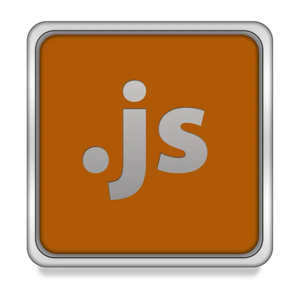 .js square icon on white background — Stock Photo, Image