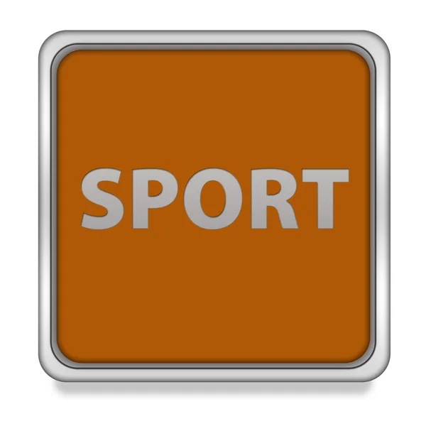 スポーツ白い背景の四角形のアイコン — ストック写真