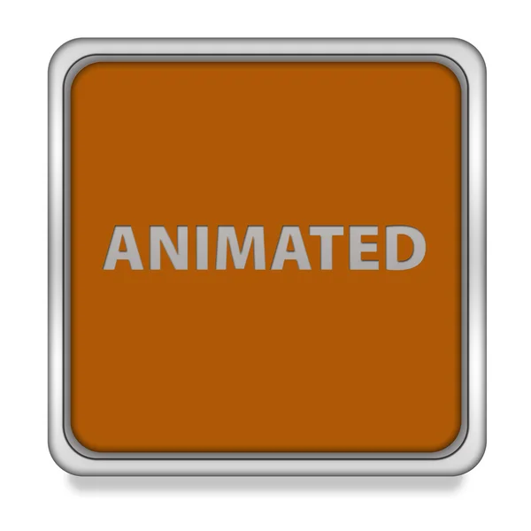 Анимационная квадратная иконка на белом фоне — стоковое фото