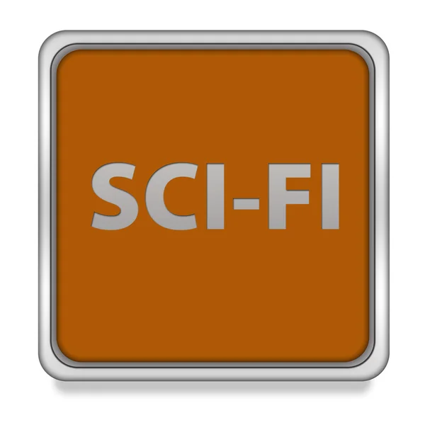 Scifi quadratisches Symbol auf weißem Hintergrund — Stockfoto