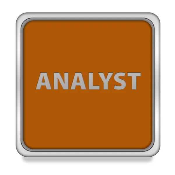 Ícone quadrado analista no fundo branco — Fotografia de Stock