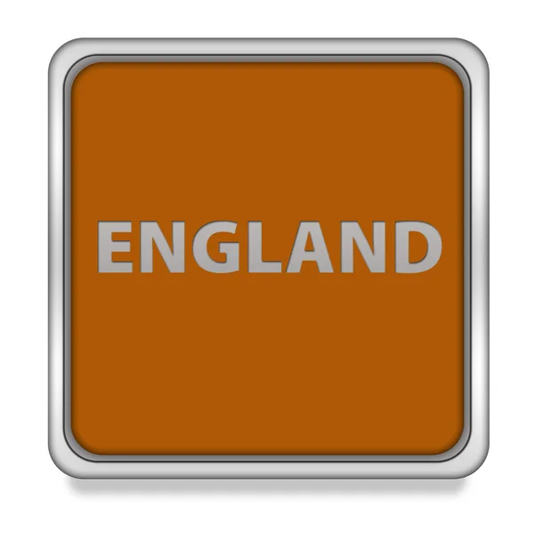 Engeland vierkante pictogram op witte achtergrond — Stockfoto